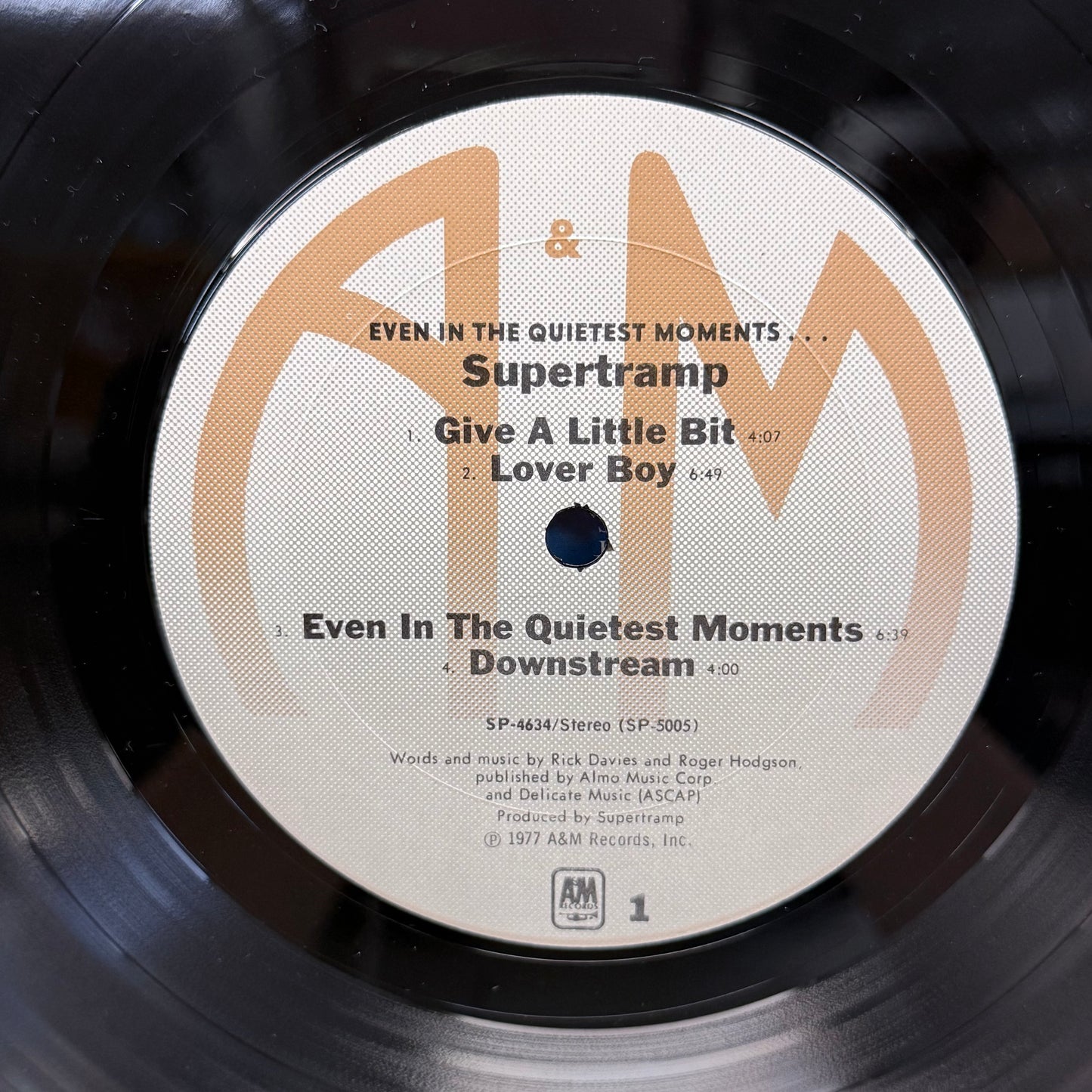 Supertramp Even in the Quietest Moments Vinyl Record LP 1977 #SP-4634
