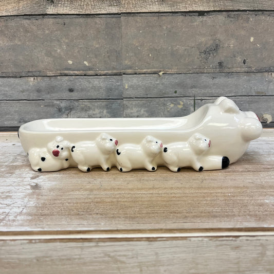 Ron Gordon Designs Pig Family Ceramic Butter Dish