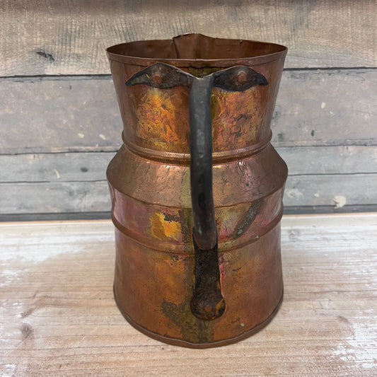 Turkish Style Copper Pitcher with Iron Handle