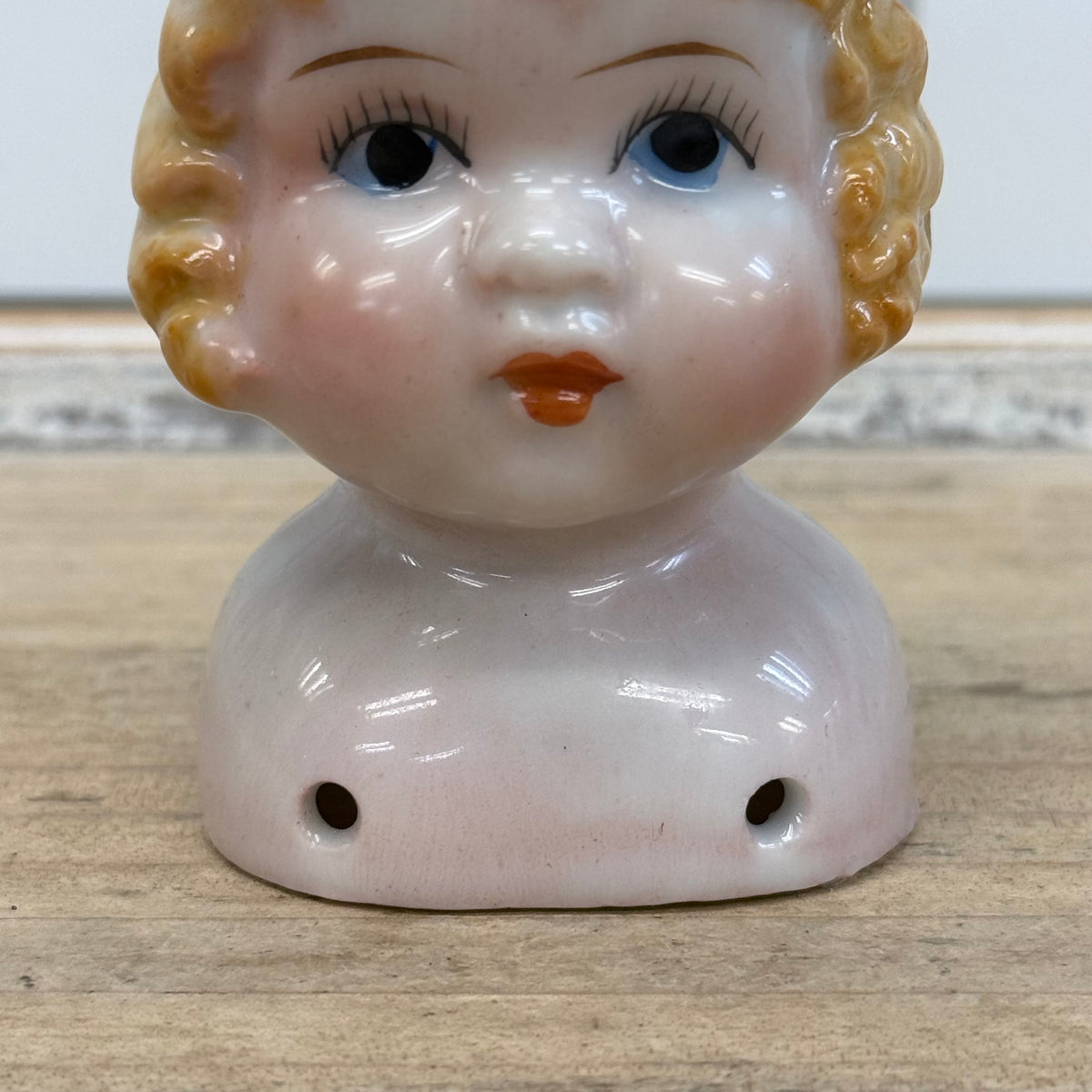 Porcelain Blonde China Doll Shoulder Head