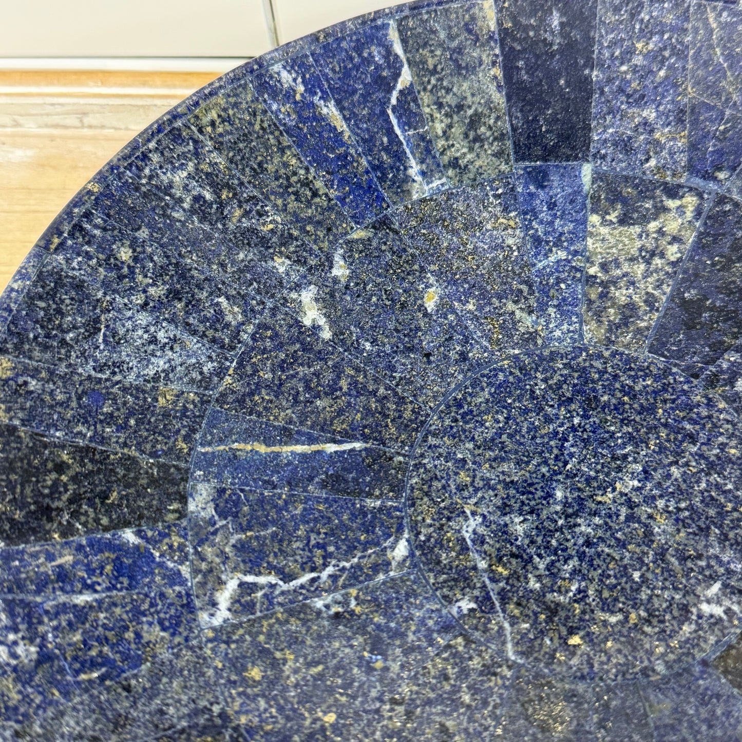 Lapis Lazuli Stone Bowl Blue Pedestal Dish
