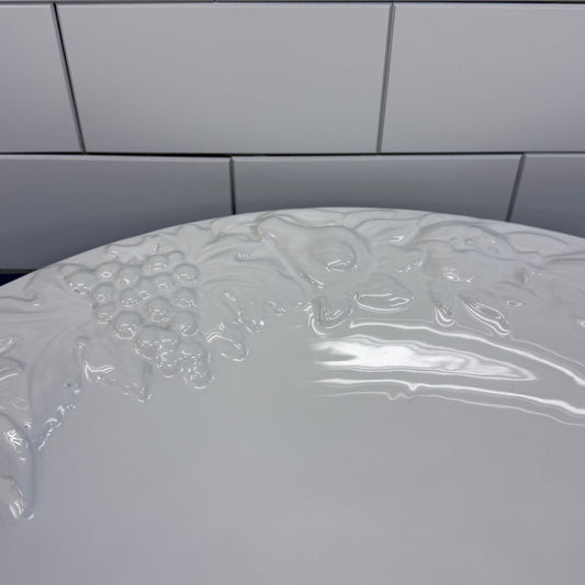 Antica Fornace Italian Embossed Ceramic Fruit Platter