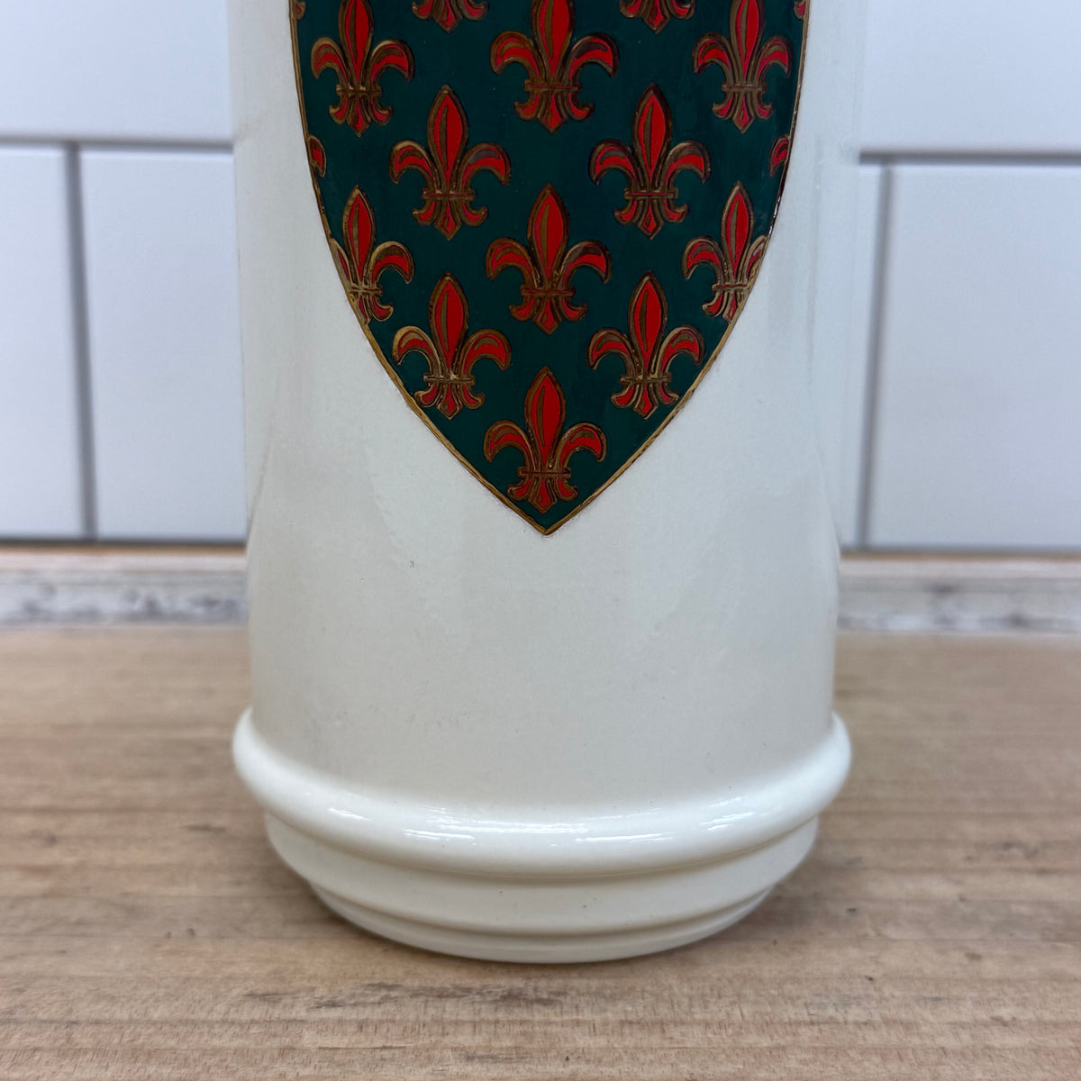Vintage Jim Beam Regal China Fleur de Lis Decanter 13”