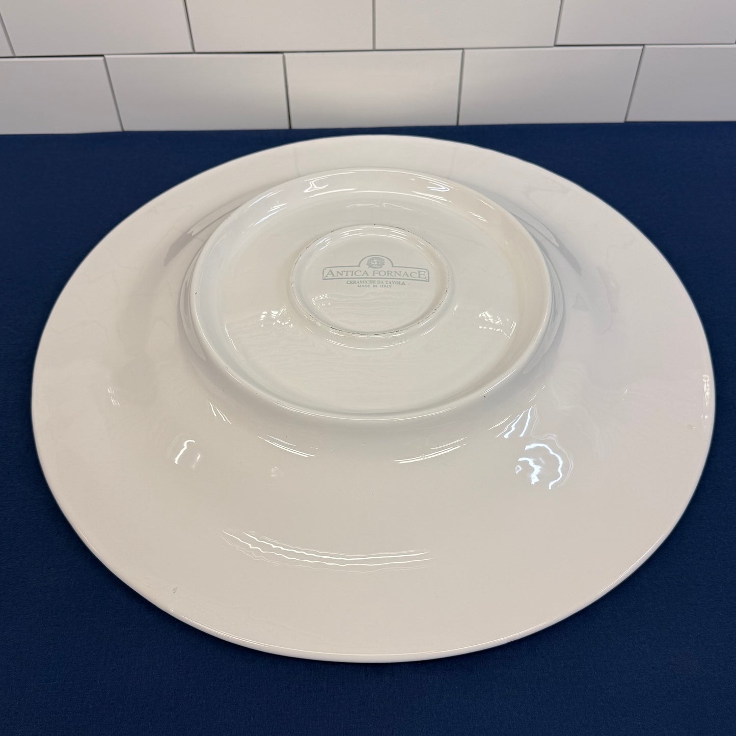 Antica Fornace Italian Embossed Ceramic Fruit Platter