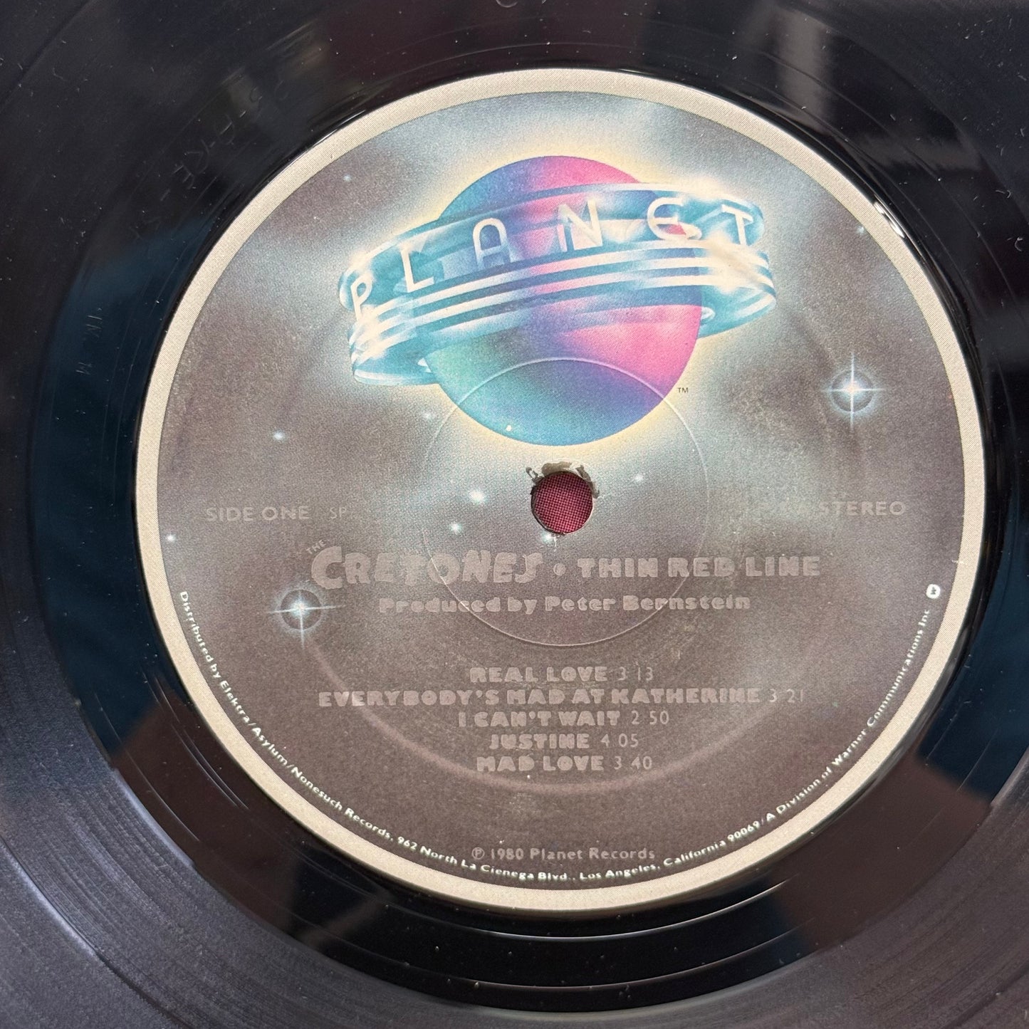 The Cretones Thin Red Line Vinyl Record, 1980