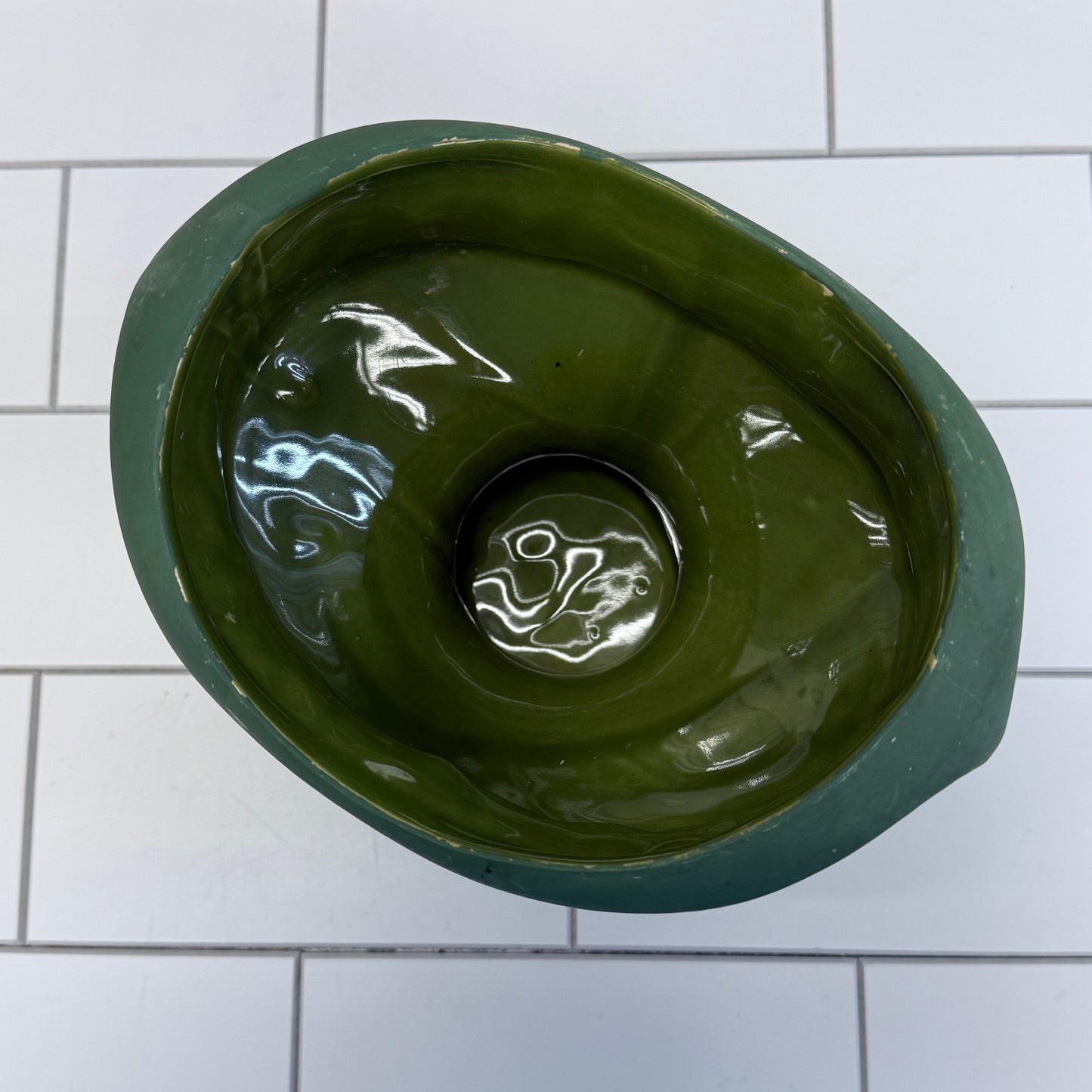 McCoy Planter Atomic Starburst Pottery Dish, 1968