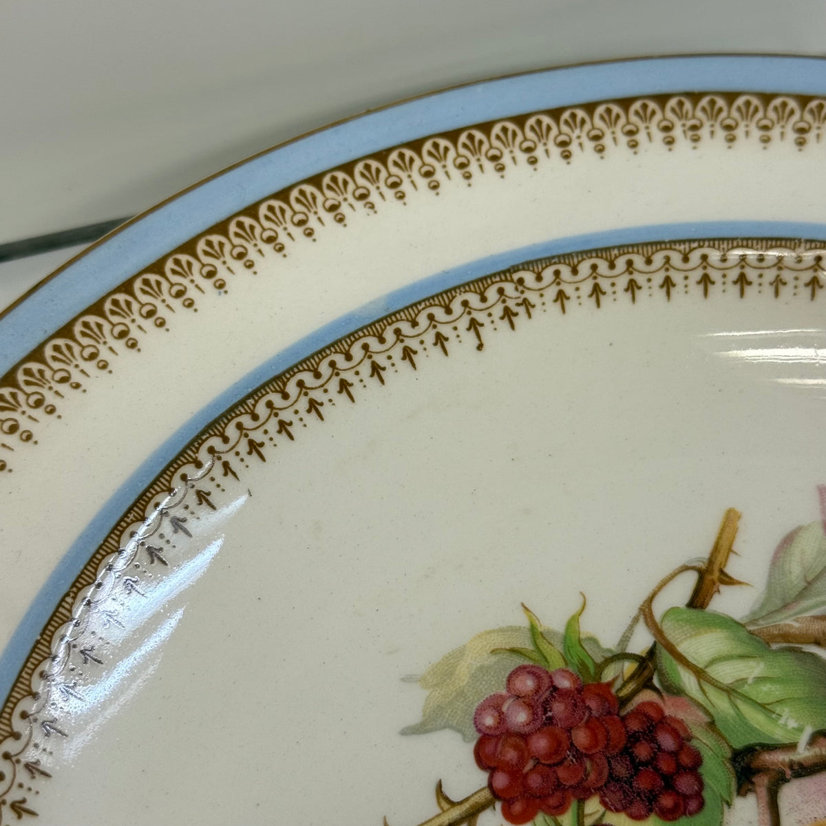 Crown Ducal Fruit Plates Set of 3 Vintage English Pottery 1940s