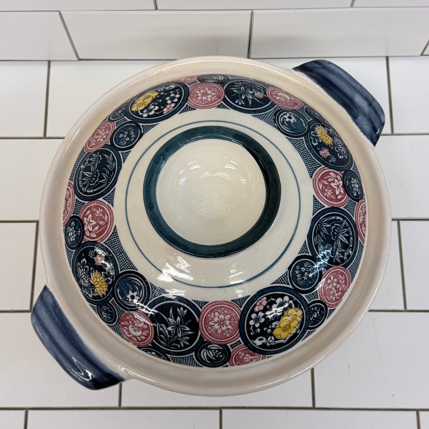 Japanese Karako Donabe Cooking Pot & Rice Bowls Set Transferware
