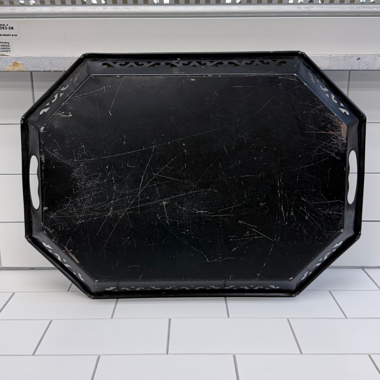 Art Deco Toleware Tray, Horse Motif