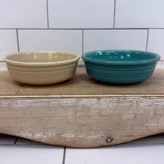 Fiesta Ivory & Turquoise Bowls Set of 2 HLC USA