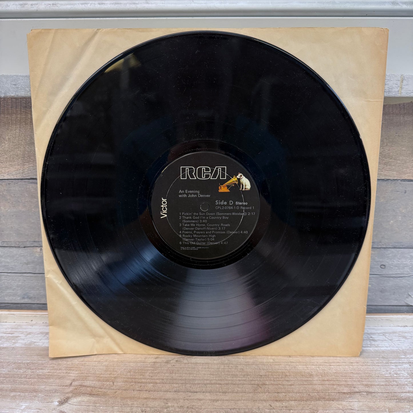 An Evening with John Denver Double Vinyl Record, 1975
