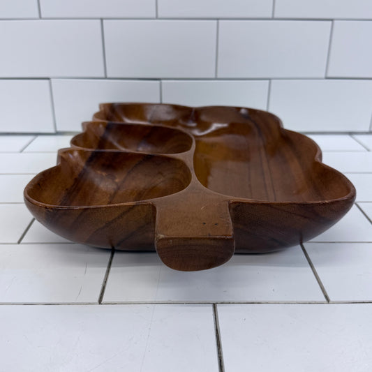 Monkey Pod Wood Divided Serving Tray