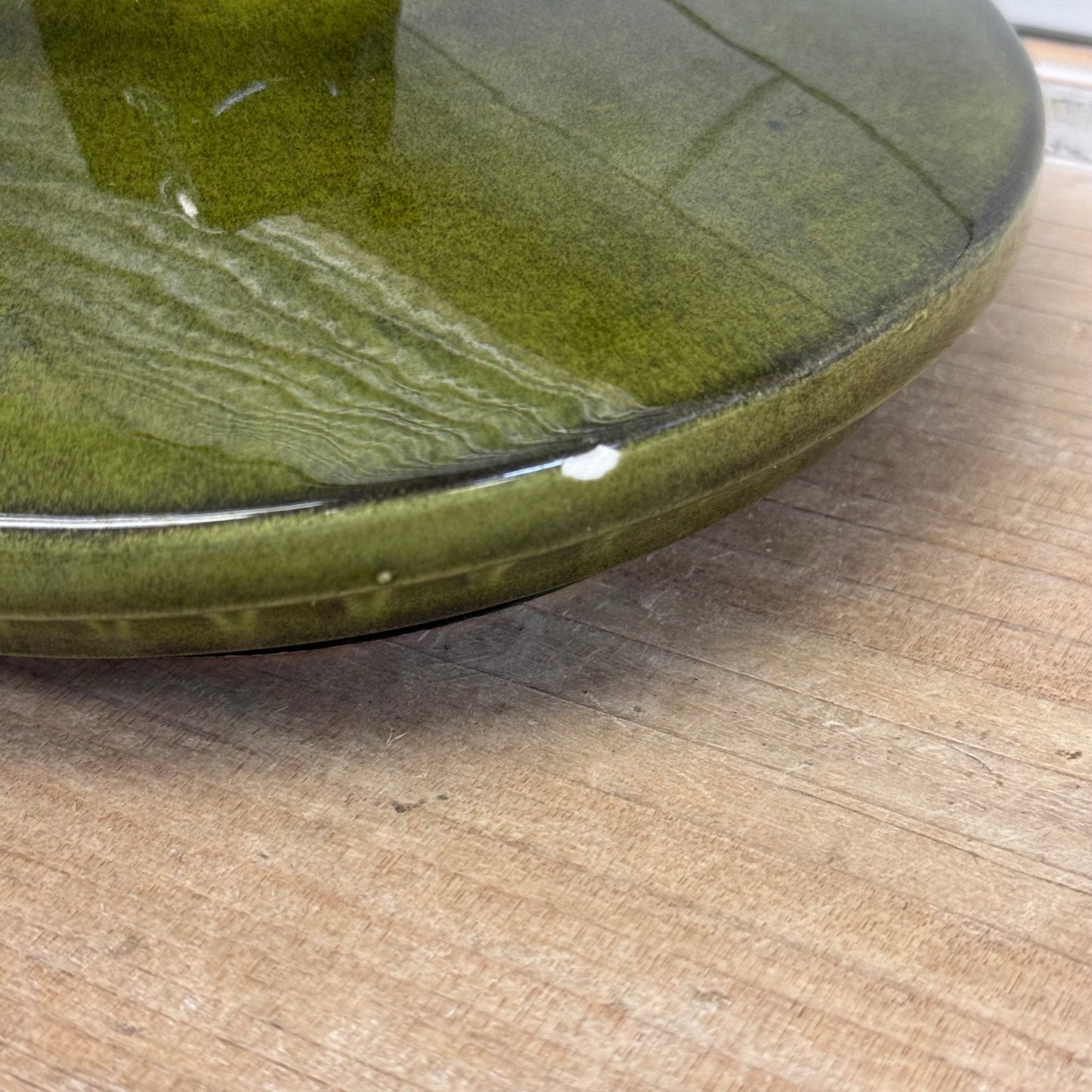 Green Drip Glaze Eagle Cookie Jar #2925 Ceramic Canister