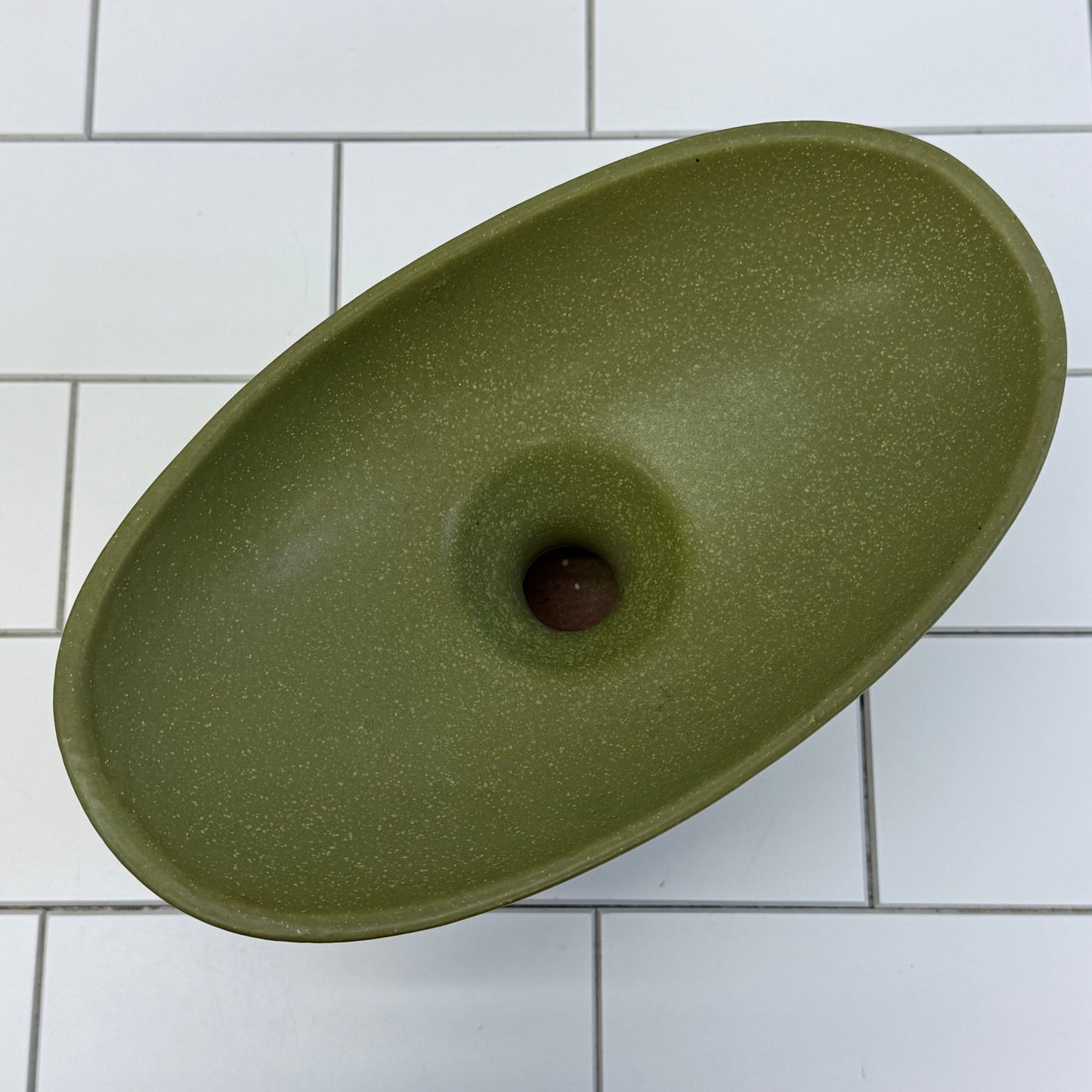 Speckled Pedestal Vase, Ceramic