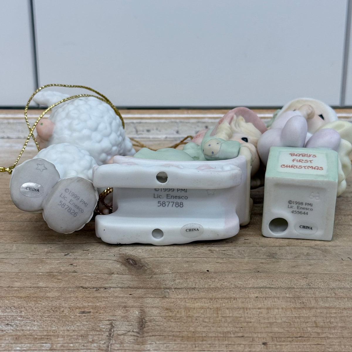 Precious Moments Christmas Ornament Lot of 7