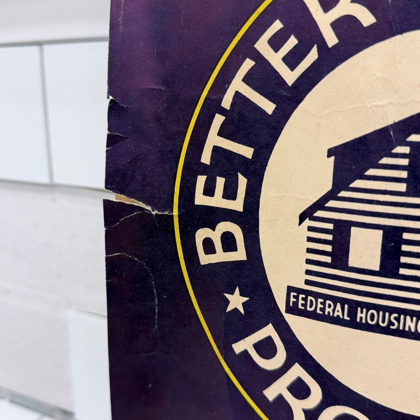 Standard Sanitary Plumbing Promo Sign WPA Era, 1937