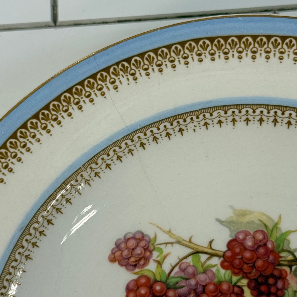 Crown Ducal Fruit Plates Set of 3 Vintage English Pottery 1940s