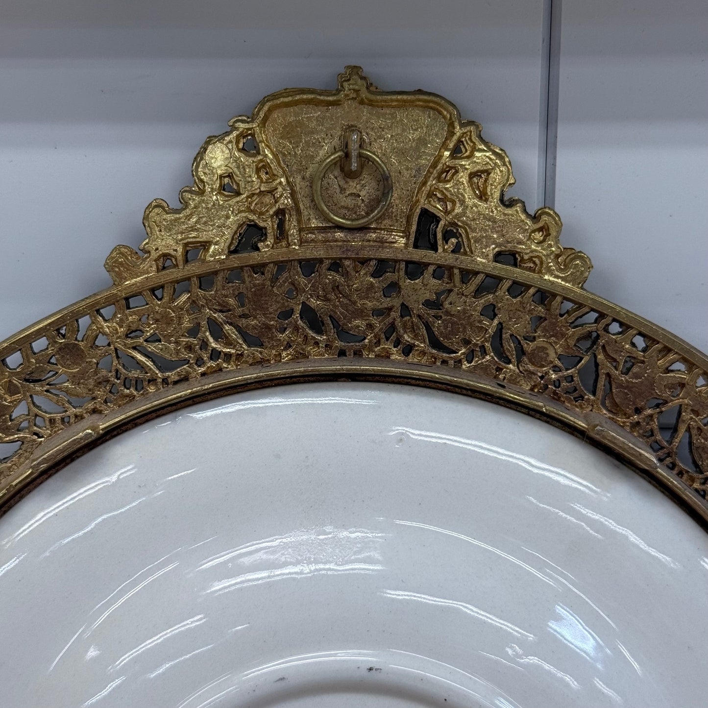 Salem China Victorian Plate Crown Wall Frame 1940s