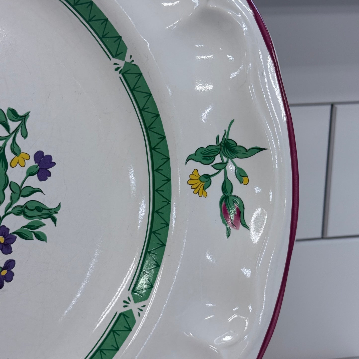 International China Rosalynn Carlton Varney Floral Platter 1980s