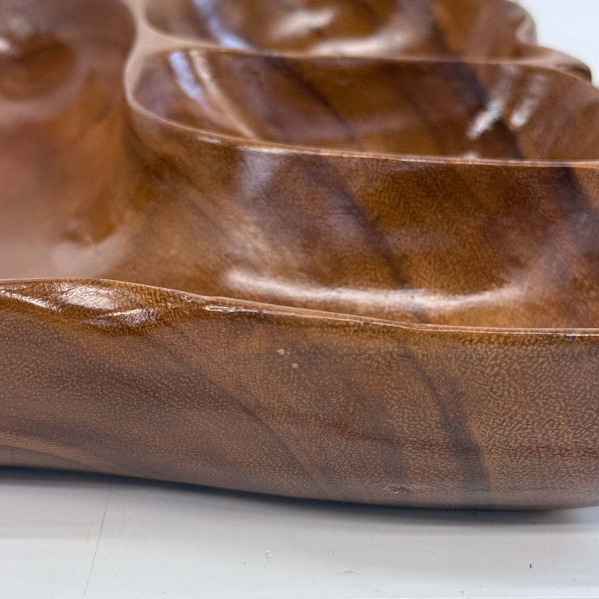 Monkey Pod Wood Divided Serving Tray