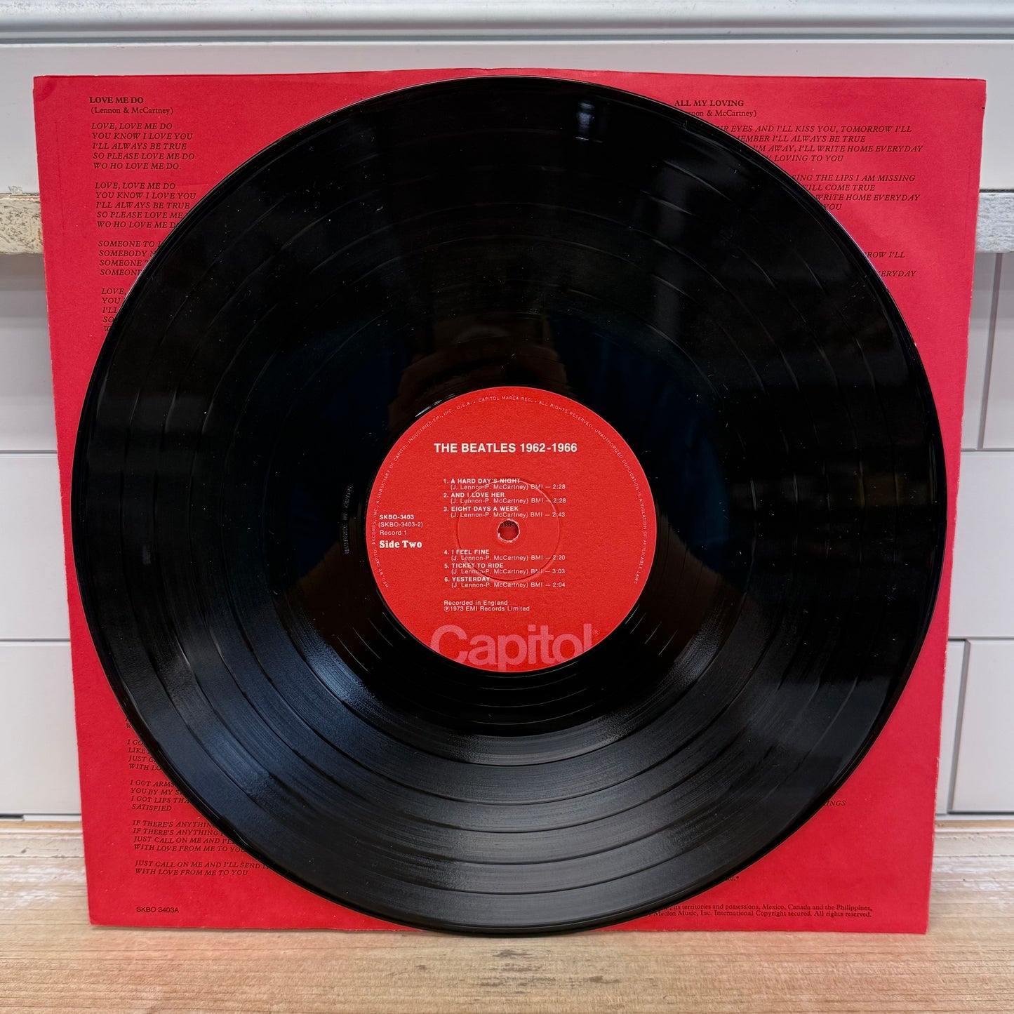 The Beatles 1962-1966 Red Album Double LP 1973