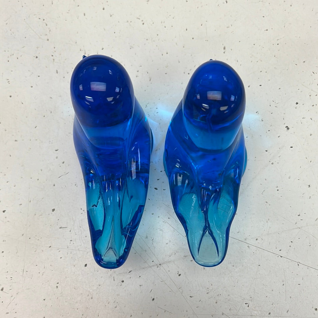 Vintage Blue Decorative Art Glass Selection