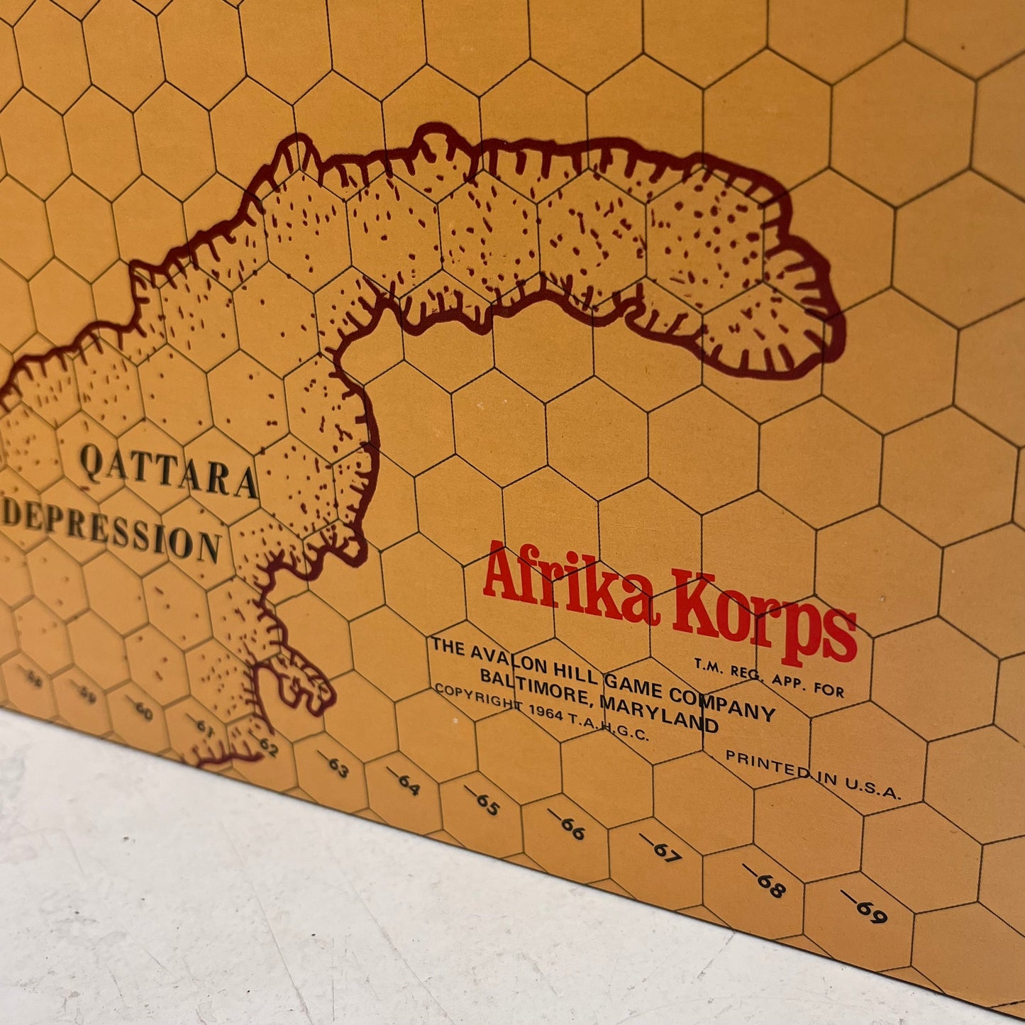 Avalon Hill Afrika Korps Strategy Board Game, 1964