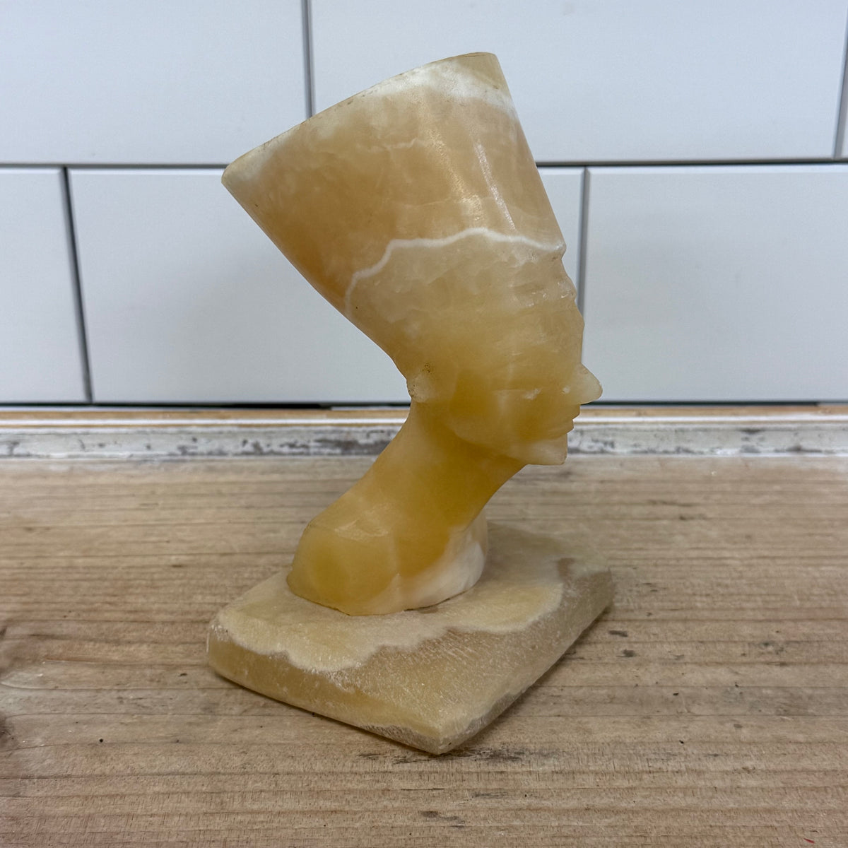Egyptian Alabaster Nefertiti Bust Sculpture Egypt