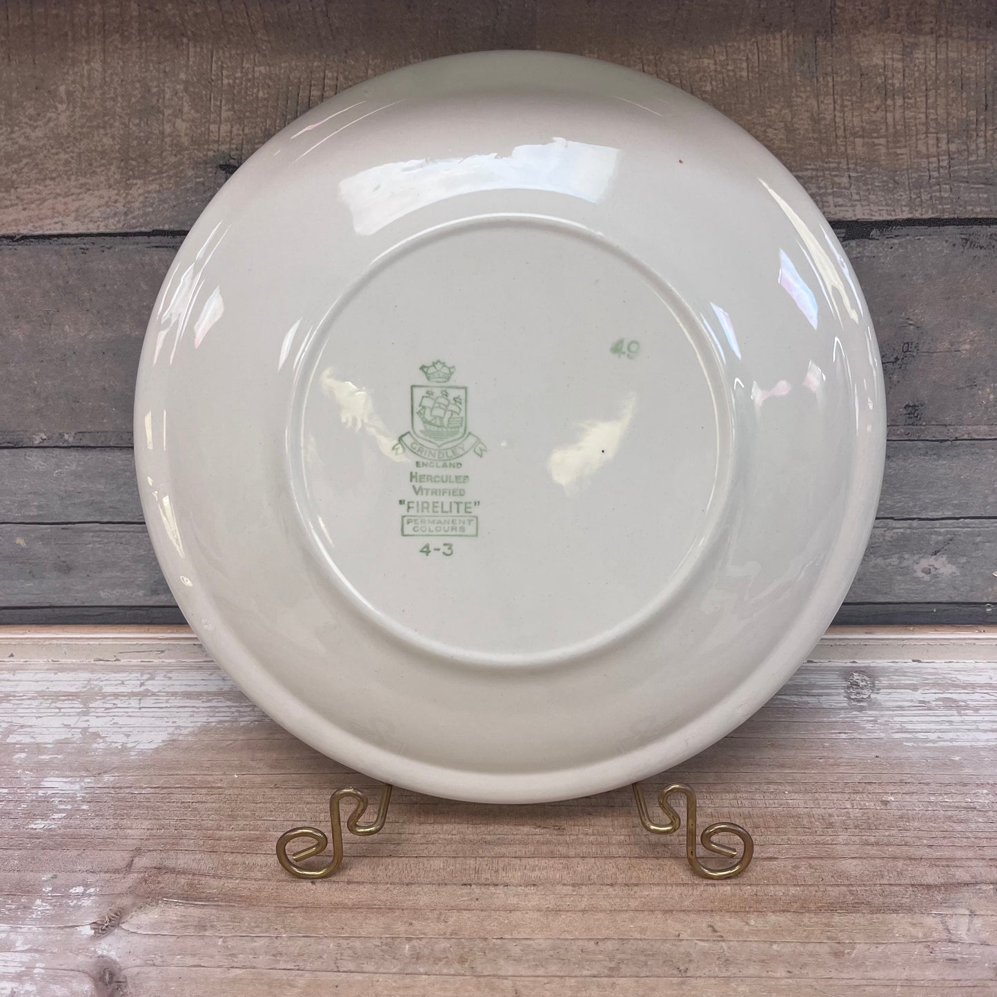 Grindley & Co. Vitrified FireLite Garden Plates, Set of 4