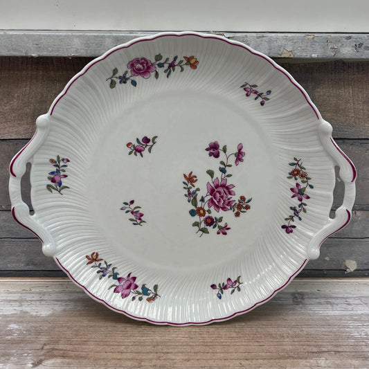 Bernardaud Limoges Lowestoft Porcelain Cake Plate