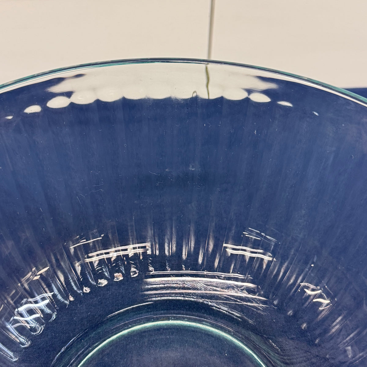 Pyrex Aqua Ribbed Mixing Bowls Set of 4 Vintage 1990s