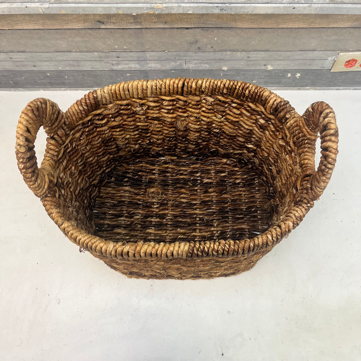 Rustic Woven Abaca Storage Basket