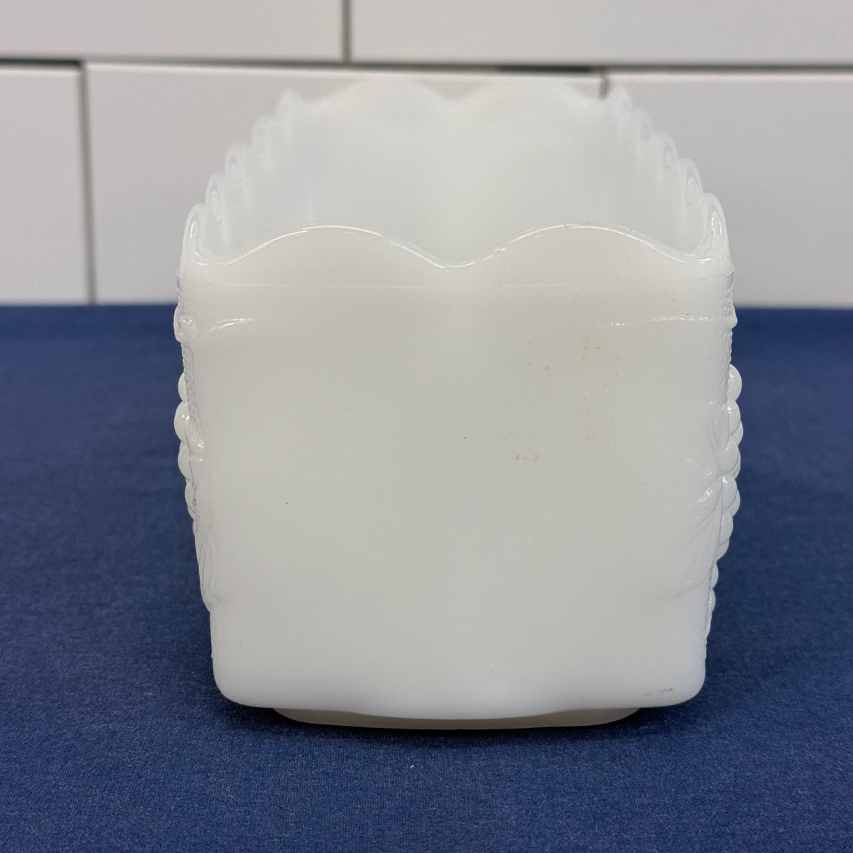 Anchor Hocking Fire-King Milk Glass Grape Vine Planter
