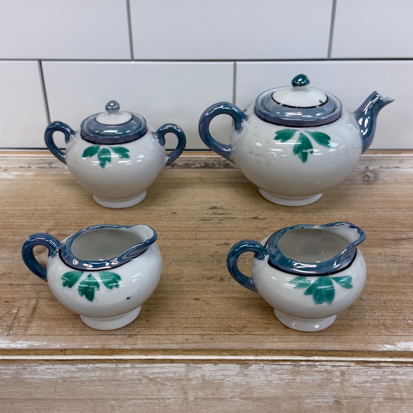 Japanese Lusterware Children's Tea Set Porcelain 22 Pieces