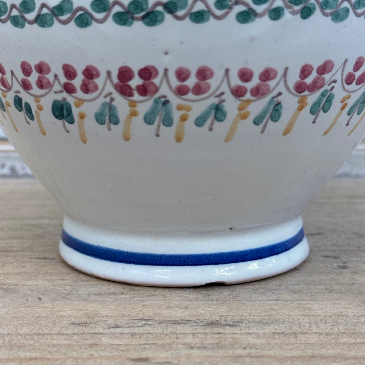 Puente del Arzobispo Hand-Painted Floral Pottery Pitcher