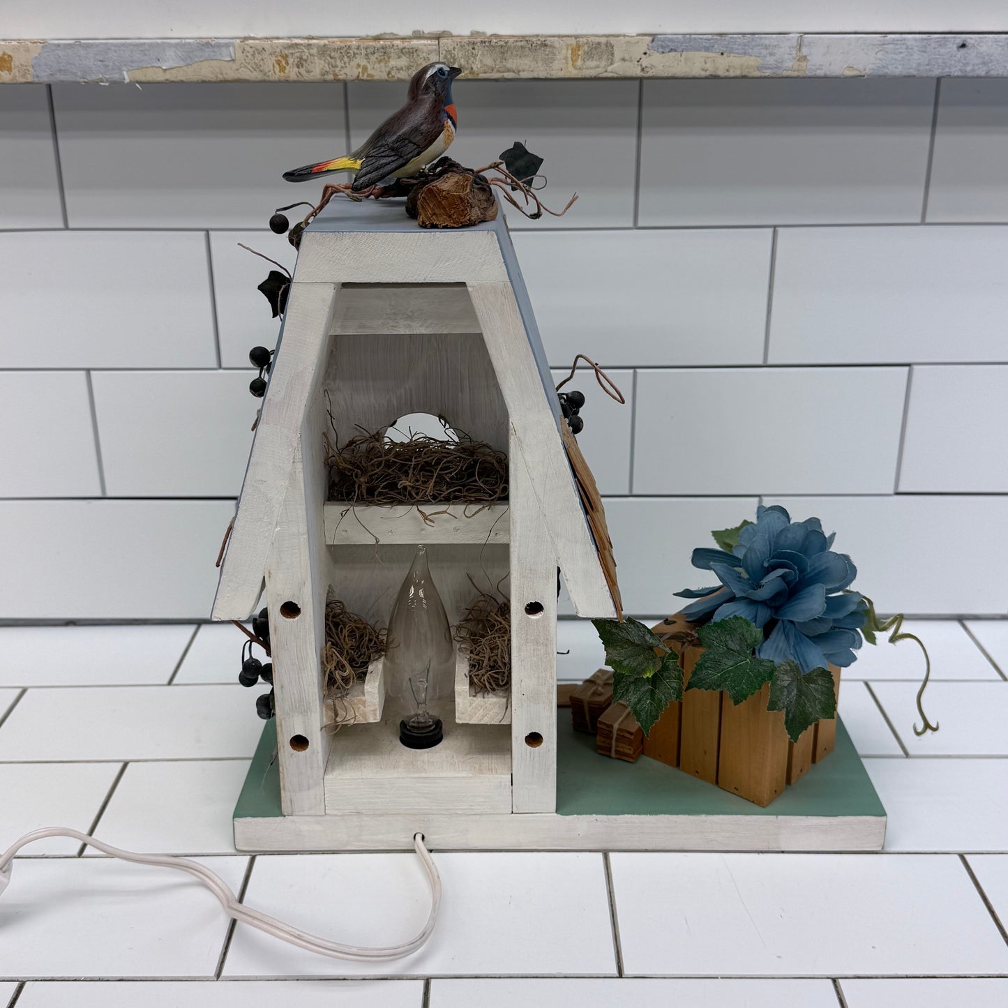 Birdhouse Cottagecore Accent Lamp Decor