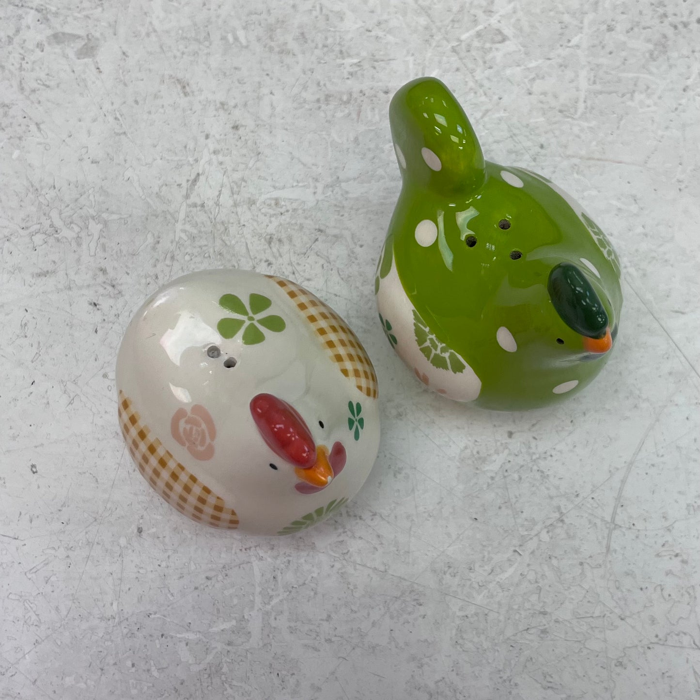 Patchwork Chicken Salt & Pepper Shaker & Jar Set