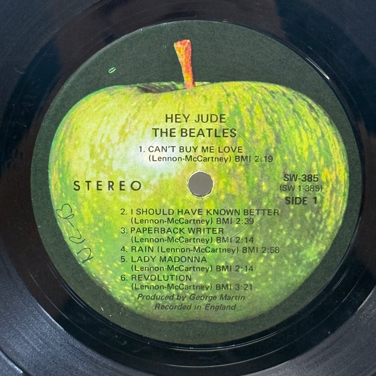 The Beatles Hey Jude Vinyl Record, 1970 – Apple SW-385