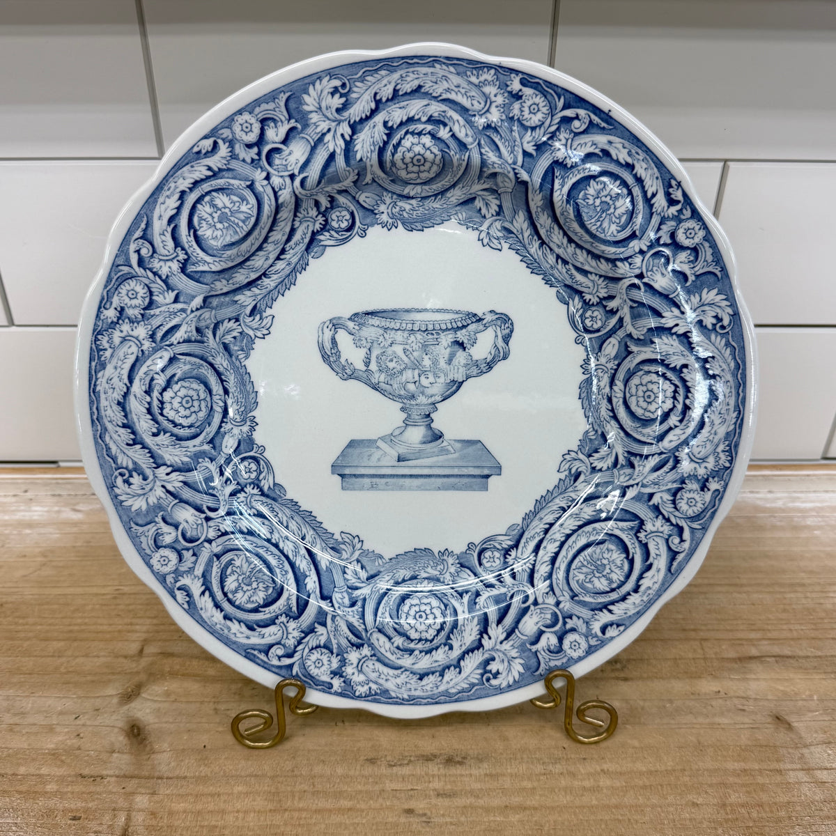 Spode Blue Room Warwick Vase Blue and White Plate England