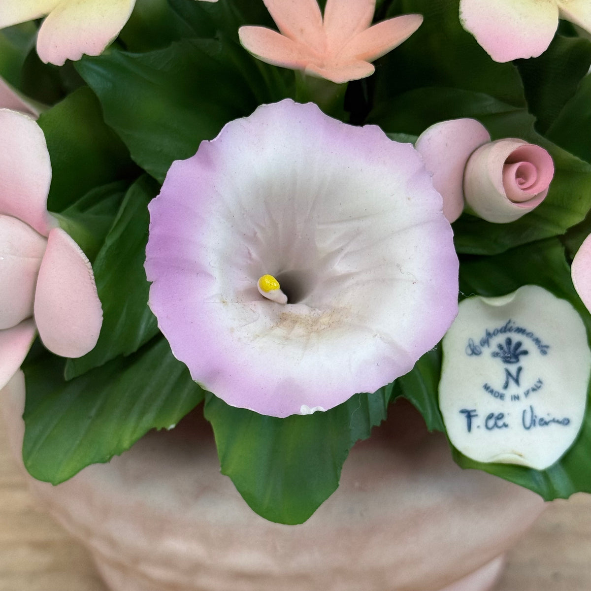 Capodimonte Italy Porcelain Floral Bouquet