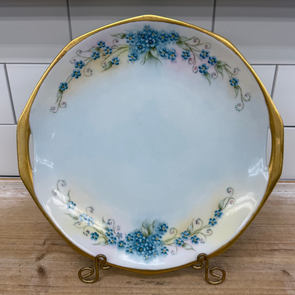 Reinhold Schlegelmilch Cake Plate Hand Painted Dish 1928