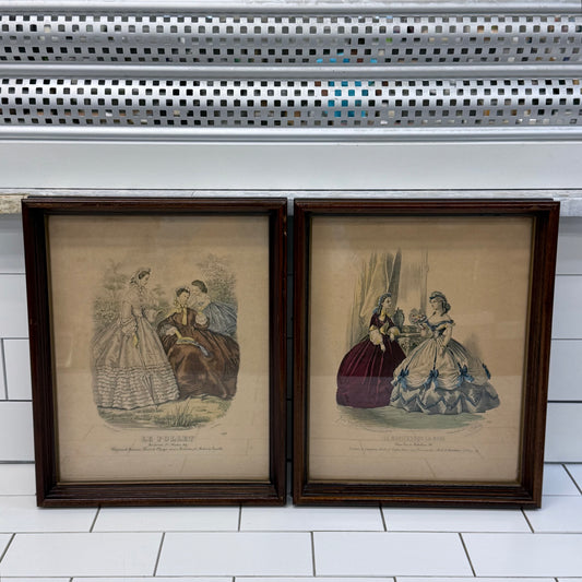 Le Follet & Le Moniteur de La Mode Framed Prints Set of 2
