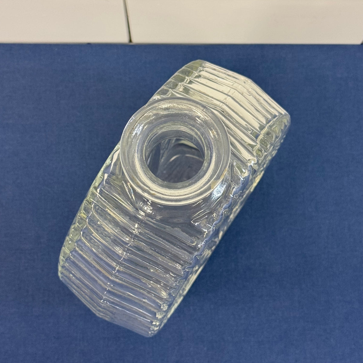 Starburst Pressed Glass Liquor Decanter with Stopper