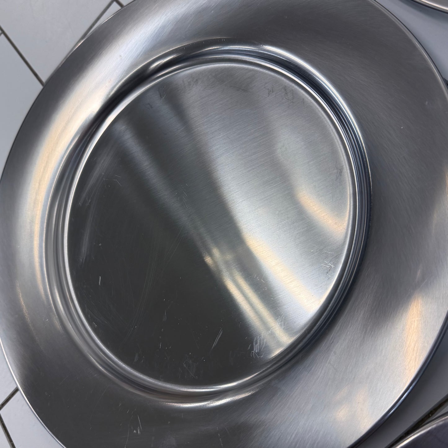 Lundtofte Stainless Steel Dinner Plates Set of 8