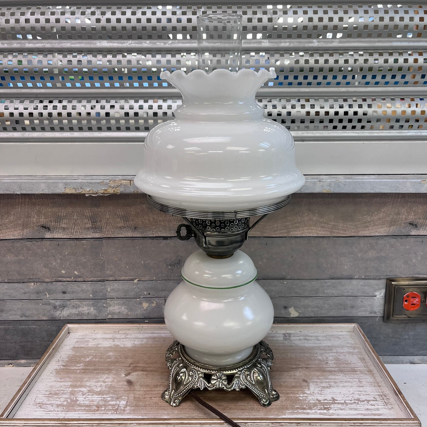 Hurricane Glass Lamp, 1977