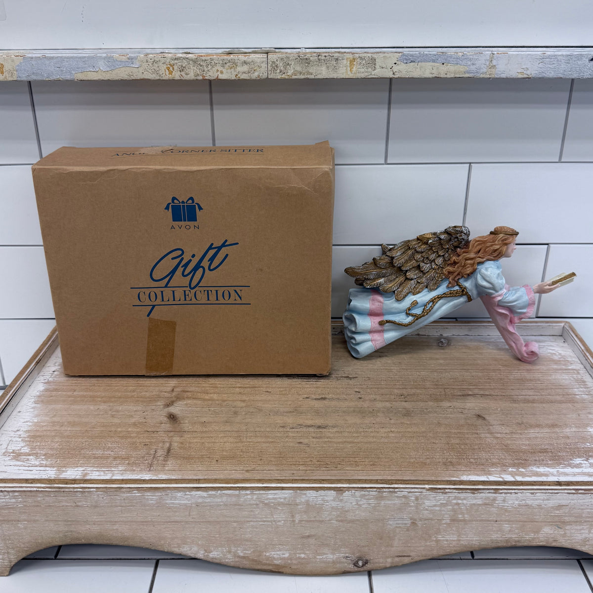 Avon Gift Collection Flying Angel Figurine with Box