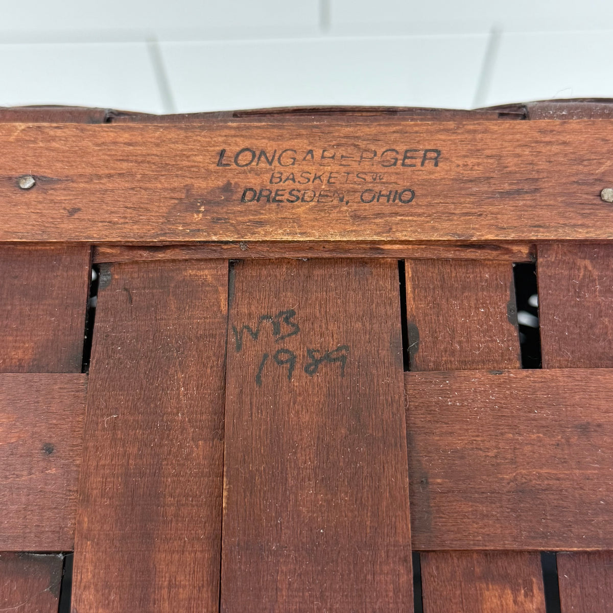Longaberger Large Basket Vintage Signed