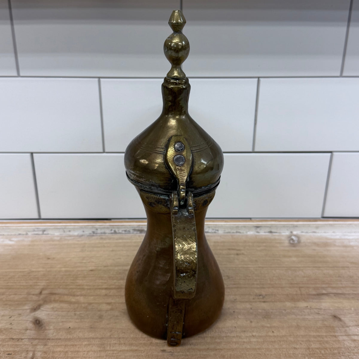 Vintage Middle Eastern Brass Dallah Arabic Coffee Pot