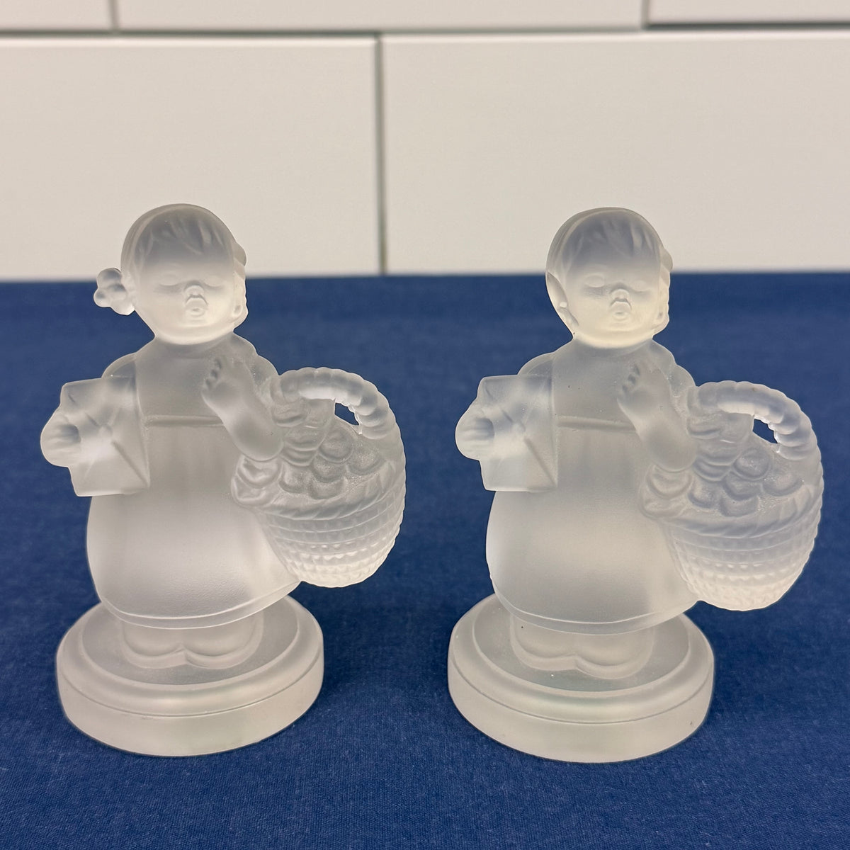 Goebel Germany Frosted Crystal Figurines Set of 7