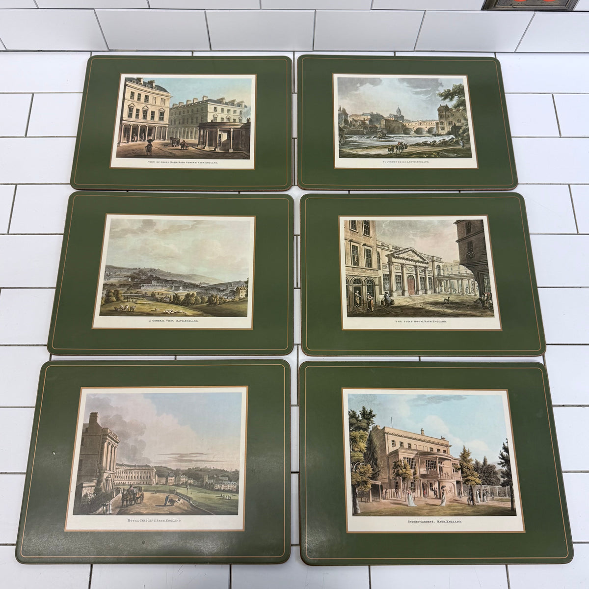Pimpernel Bath England Cork Placemats Set of 6